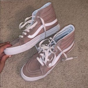 light pink high top vans